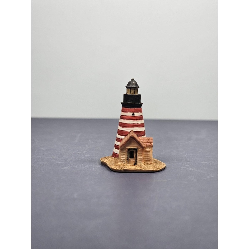 Lenox Miniature Lighthouse Thimble Figurine West Quoddy Head Lighthouse ME